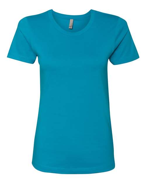 Next Level Women’s Cotton T-Shirt - Next Level 3900 Turquoise XS Short Sleeve T-Shirts