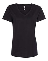 Next Level Women’s Cotton V - Neck T-Shirt - Next Level 3940 Black XL Short Sleeve T-Shirts