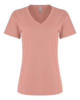 Next Level Women’s Cotton V - Neck T-Shirt - Next Level 3940 Desert Pink XS Short Sleeve T-Shirts