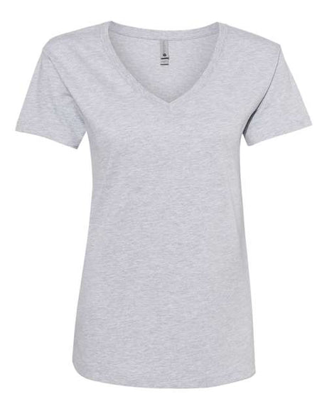 Next Level Women’s Cotton V - Neck T-Shirt - Next Level 3940 Heather Grey XS Short Sleeve T-Shirts