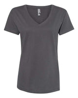 Next Level Women’s Cotton V - Neck T-Shirt - Next Level 3940 Heavy Metal XS Short Sleeve T-Shirts