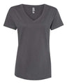 Next Level Women’s Cotton V - Neck T-Shirt - Next Level 3940 Heavy Metal XS Short Sleeve T-Shirts