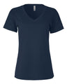 Next Level Women’s Cotton V - Neck T-Shirt - Next Level 3940 Midnight Navy XL Short Sleeve T-Shirts
