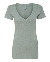 Next Level Women’s CVC Deep V - Neck T-Shirt - Next Level 6640 Apple Green 2XL Short Sleeve T-Shirts