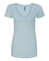 Next Level Women’s CVC Deep V - Neck T-Shirt - Next Level 6640 Ice Blue 2XL Short Sleeve T-Shirts