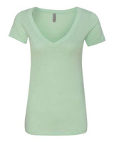Next Level Women’s CVC Deep V - Neck T-Shirt - Next Level 6640 Mint S Short Sleeve T-Shirts