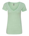 Next Level Women’s CVC Deep V - Neck T-Shirt - Next Level 6640 Mint S Short Sleeve T-Shirts
