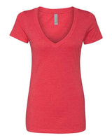 Next Level Women’s CVC Deep V - Neck T-Shirt - Next Level 6640 Red 2XL Short Sleeve T-Shirts