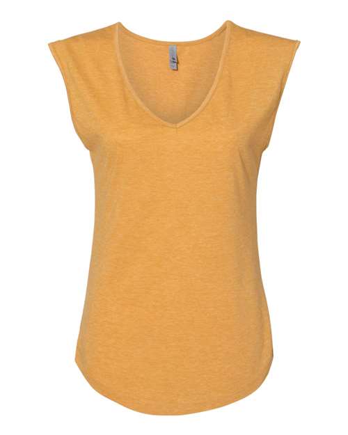 Next Level Women's Festival Sleeveless Deep V - Neck T-Shirt - Next Level 5040 Antique Gold XS Tank Top