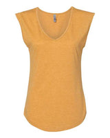 Next Level Women's Festival Sleeveless Deep V - Neck T-Shirt - Next Level 5040 Antique Gold XS Tank Top