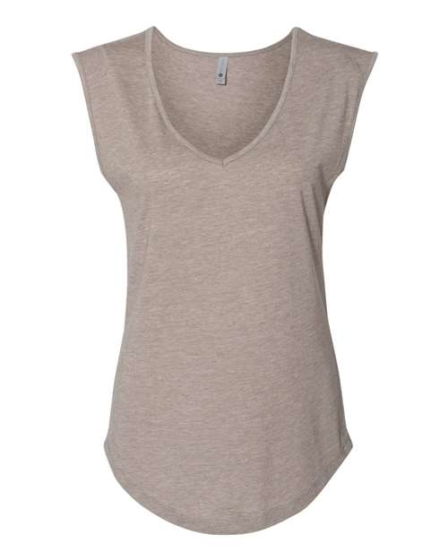 Next Level Women's Festival Sleeveless Deep V - Neck T-Shirt - Next Level 5040 Ash XS Tank Top