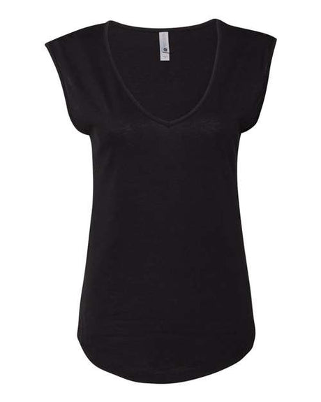 Next Level Women's Festival Sleeveless Deep V - Neck T-Shirt - Next Level 5040 Black XS Tank Top
