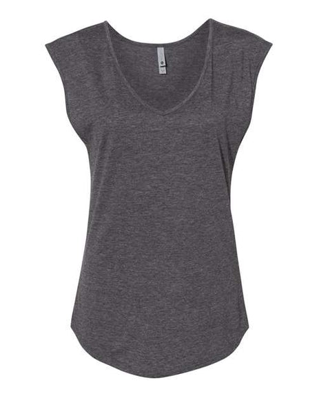 Next Level Women's Festival Sleeveless Deep V - Neck T-Shirt - Next Level 5040 Charcoal XS Tank Top