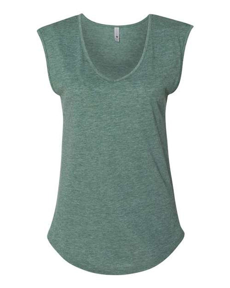 Next Level Women's Festival Sleeveless Deep V - Neck T-Shirt - Next Level 5040 Royal Pine XS Tank Top