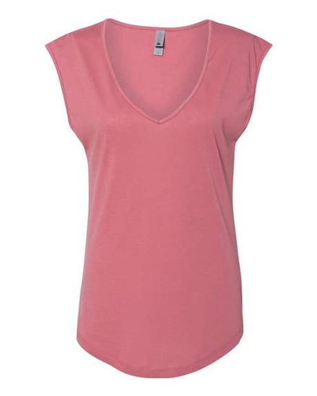 Next Level Women's Festival Sleeveless Deep V - Neck T-Shirt - Next Level 5040 Smoked Paprika XS Tank Top