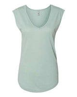 Next Level Women's Festival Sleeveless Deep V - Neck T-Shirt - Next Level 5040 Stonewash Green XS Tank Top
