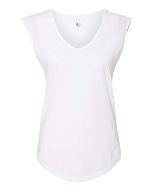 Next Level Women's Festival Sleeveless Deep V - Neck T-Shirt - Next Level 5040 White XS Tank Top