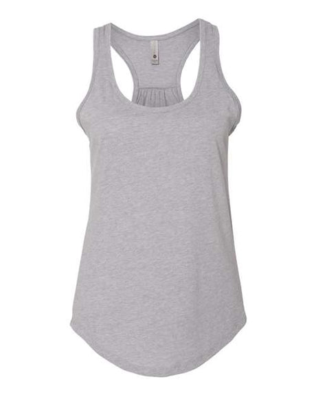 Next Level Women's Gathered Racerback Tank - Next Level 6338 Heather Grey XS