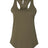 Next Level Women's Gathered Racerback Tank - Next Level 6338 Military Green XS