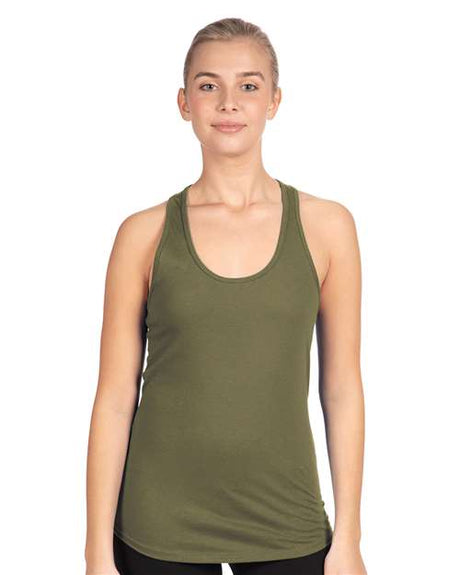 Next Level Women's Ideal Racerback Tank - Next Level 1533 Military Green XS