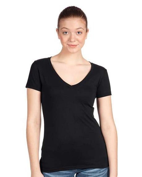 Next Level Women's Ideal V - Neck T-Shirt - Next Level 1540 Black XS Short Sleeve T-Shirts