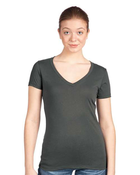 Next Level Women's Ideal V - Neck T-Shirt - Next Level 1540 Dark Grey XS Short Sleeve T-Shirts