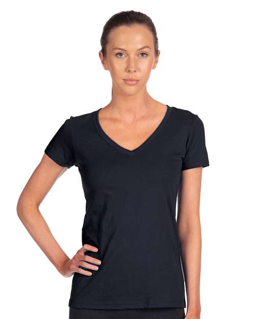Next Level Women's Ideal V - Neck T-Shirt - Next Level 1540 Midnight Navy XS Short Sleeve T-Shirts
