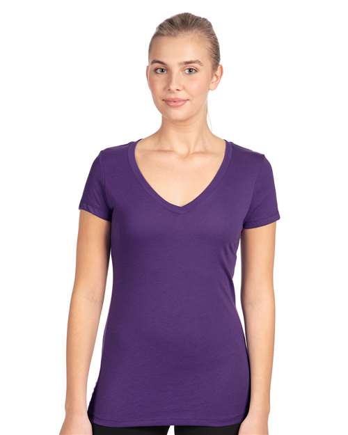 Next Level Women's Ideal V - Neck T-Shirt - Next Level 1540 Purple Rush XS Short Sleeve T-Shirts