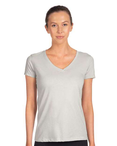 Next Level Women's Ideal V - Neck T-Shirt - Next Level 1540 Silver XS Short Sleeve T-Shirts