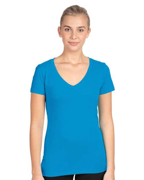 Next Level Women's Ideal V - Neck T-Shirt - Next Level 1540 Turquoise XS Short Sleeve T-Shirts