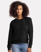 Next Level Women's Laguna Sueded Crewneck Sweatshirt - Next Level 9084 Black XS Crewneck Sweatshirts