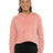 Next Level Women's Laguna Sueded Raw Edge Crop Hoodie Sweatshirt - Next Level 9384 Desert Pink XS Sweatshirts