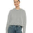 Next Level Women's Laguna Sueded Raw Edge Crop Hoodie Sweatshirt - Next Level 9384 Heather Grey XS Sweatshirts