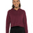 Next Level Women's Laguna Sueded Raw Edge Crop Hoodie Sweatshirt - Next Level 9384 Maroon XS Sweatshirts