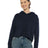 Next Level Women's Laguna Sueded Raw Edge Crop Hoodie Sweatshirt - Next Level 9384 Midnight Navy XS Sweatshirts