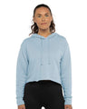 Next Level Women's Laguna Sueded Raw Edge Crop Hoodie Sweatshirt - Next Level 9384 Stonewash Denim XS Sweatshirts