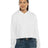 Next Level Women's Laguna Sueded Raw Edge Crop Hoodie Sweatshirt - Next Level 9384 White M Sweatshirts