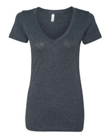 Next Level Women’s Triblend Deep V - Neck T-Shirt - Next Level 6740 Vintage Navy S Short Sleeve T-Shirts