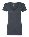 Next Level Women’s Triblend Deep V - Neck T-Shirt - Next Level 6740 Vintage Navy S Short Sleeve T-Shirts