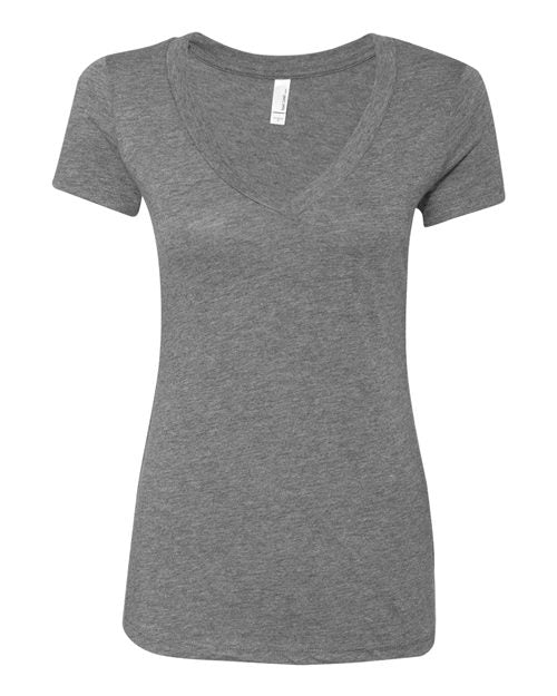 Next Level Women’s Triblend Deep V - Neck T-Shirt - Next Level 6740 Vintage Navy S Short Sleeve T-Shirts