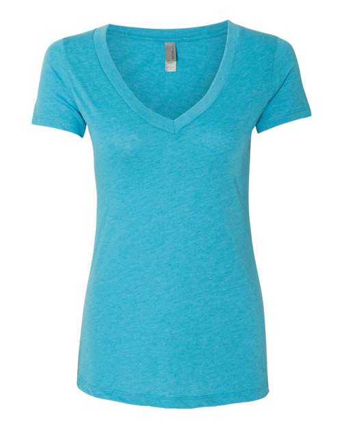 Next Level Women’s Triblend Deep V - Neck T-Shirt - Next Level 6740 Vintage Turquoise 2XL Short Sleeve T-Shirts