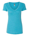 Next Level Women’s Triblend Deep V - Neck T-Shirt - Next Level 6740 Vintage Turquoise 2XL Short Sleeve T-Shirts