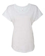 Next Level Women’s Triblend Dolman T-Shirt - Next Level 6760 Heather White XS Short Sleeve T-Shirts