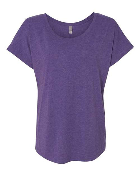 Next Level Women’s Triblend Dolman T-Shirt - Next Level 6760 Purple Rush XS Short Sleeve T-Shirts