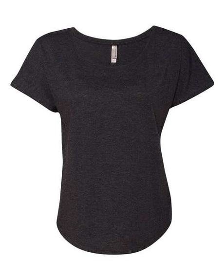 Next Level Women’s Triblend Dolman T-Shirt - Next Level 6760 Vintage Black XS Short Sleeve T-Shirts
