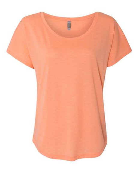 Next Level Women’s Triblend Dolman T-Shirt - Next Level 6760 Vintage Light Orange XS Short Sleeve T-Shirts