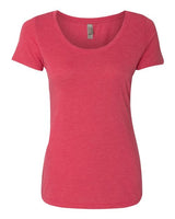 Next Level Women’s Triblend Scoop Neck T-Shirt - Next Level 6730 Purple Rush M Short Sleeve T-Shirts