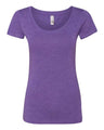 Next Level Women’s Triblend Scoop Neck T-Shirt - Next Level 6730 Purple Rush M Short Sleeve T-Shirts