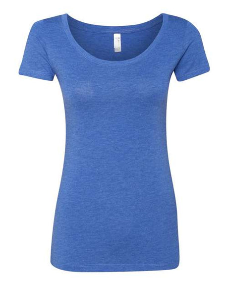 Next Level Women’s Triblend Scoop Neck T-Shirt - Next Level 6730 Vintage Royal S Short Sleeve T-Shirts
