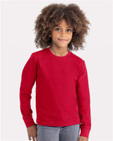 Next Level Youth Cotton Long Sleeve T-Shirt - Next Level 3311 Red XS Long Sleeve T-Shirts